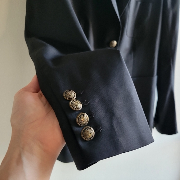 Aritzia Talula Exeter School Boy Button Wool Blend Causal Business Blazer - Picture 8 of 13